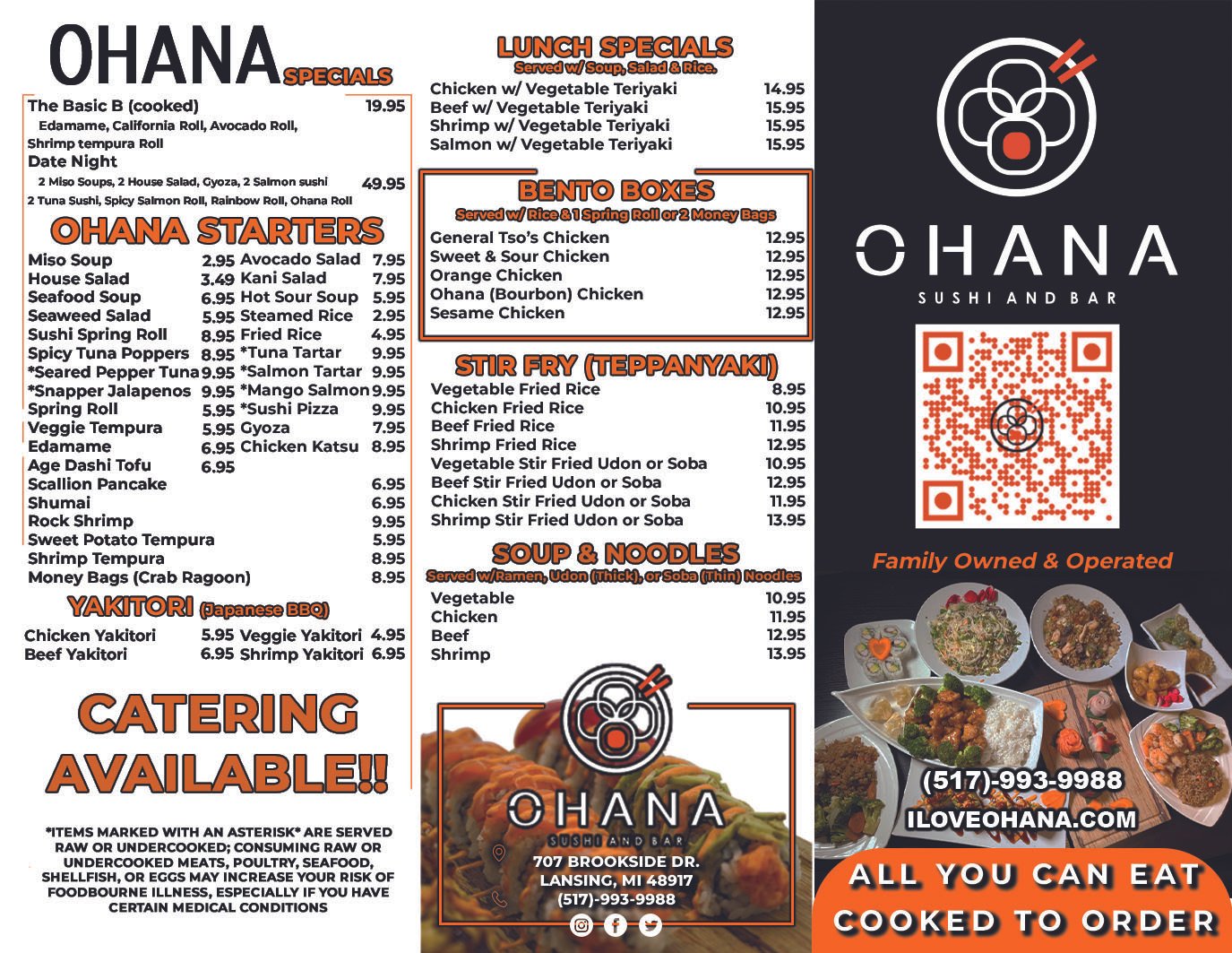 Menu — OHANA SUSHI & BAR